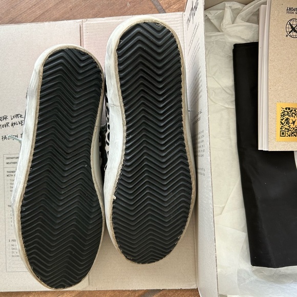 Golden Goose Super-Star Leopard Orange Heel Neon Yellow Star Sz. 8/38 - Picture 8 of 8